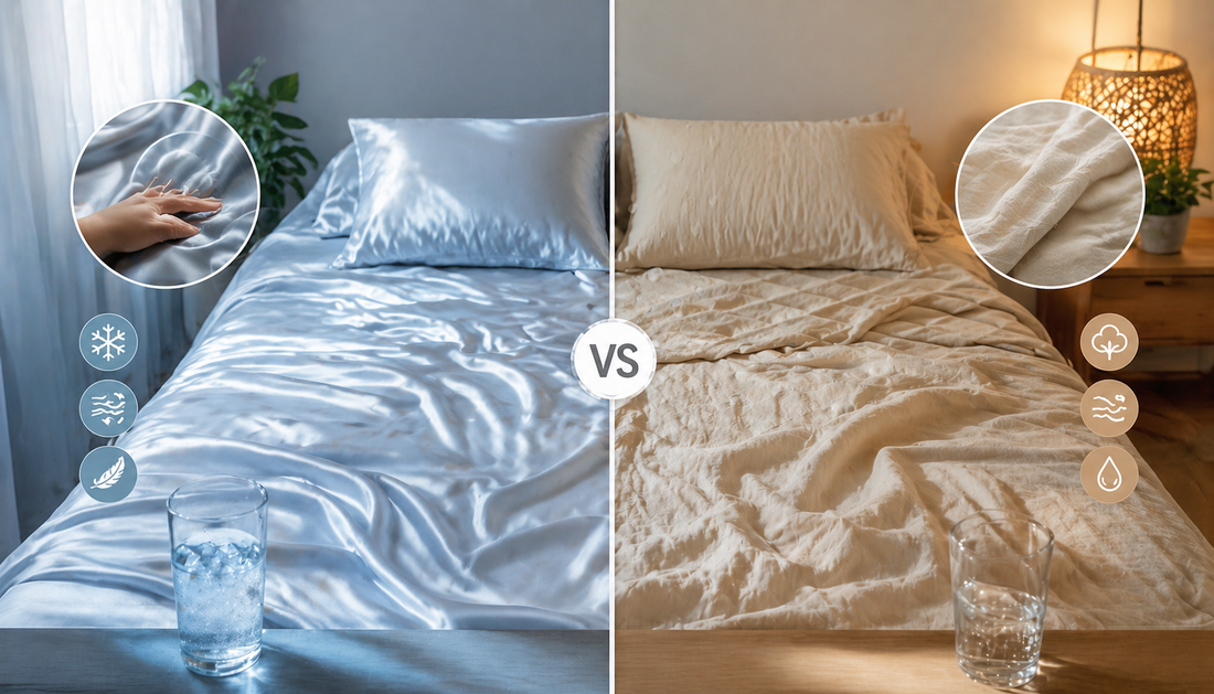 Sábanas frescas para calor: tacto seda vs sábana wash (comparativa real)