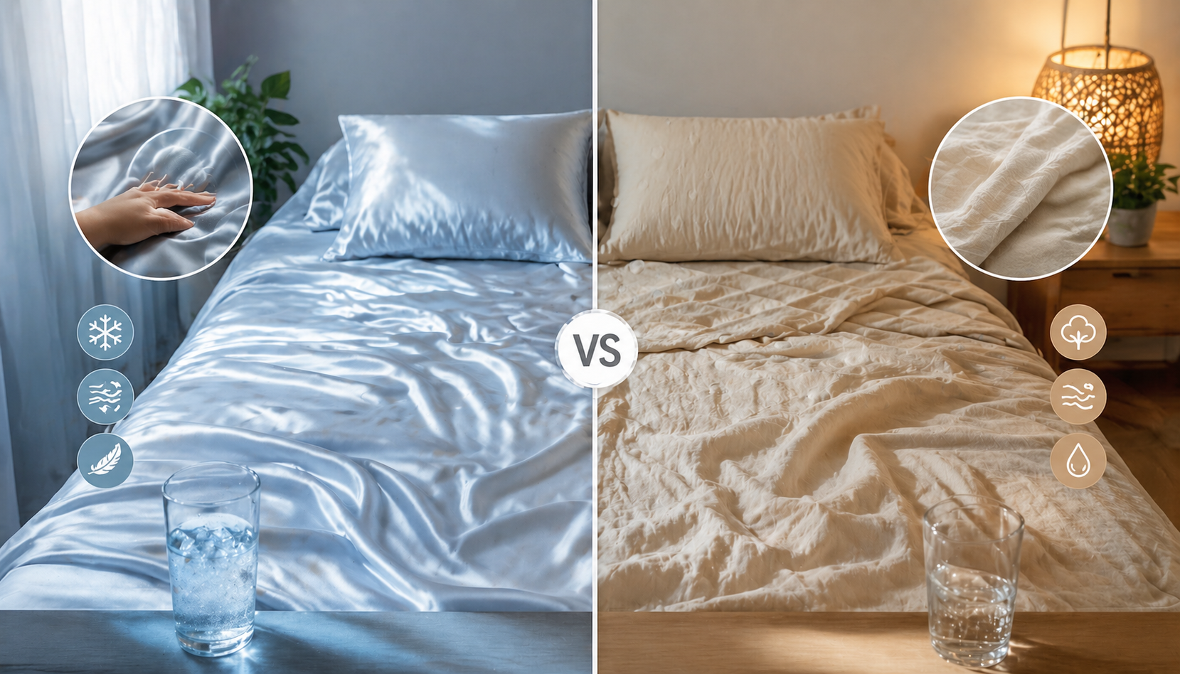Sábanas frescas para calor: tacto seda vs sábana wash (comparativa real)