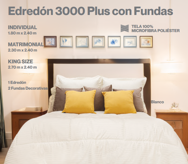 Edredón 3000 Plus con Fundas
