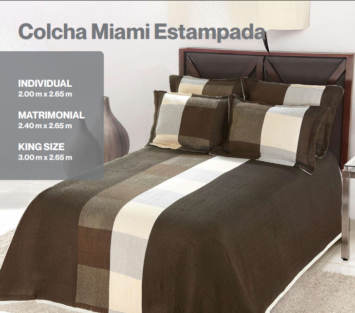 Colcha Miami Estampada