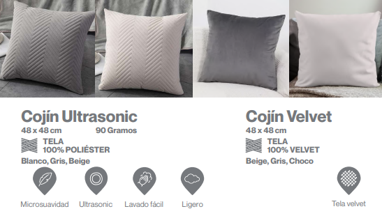 Cojin Ultrasonic y Velvet