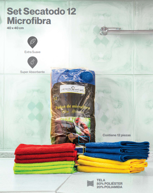 Set Secatodo 12 Microfibra