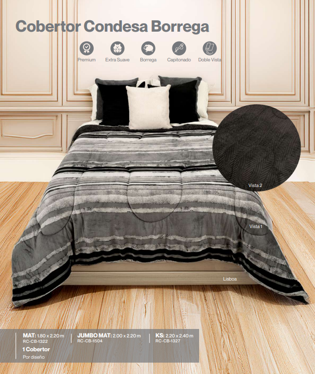 Cobertor Borrega Condesa – Suavidad y Calidez para tus Noches