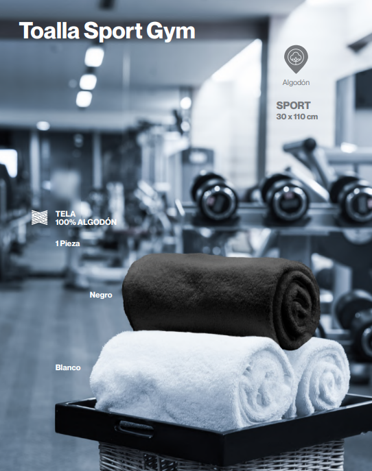 Toalla Sport para Gimnasios y Spas