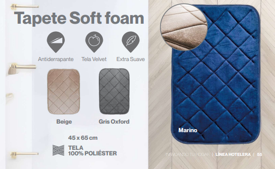 Tapete Soft Foam Tela Velvet