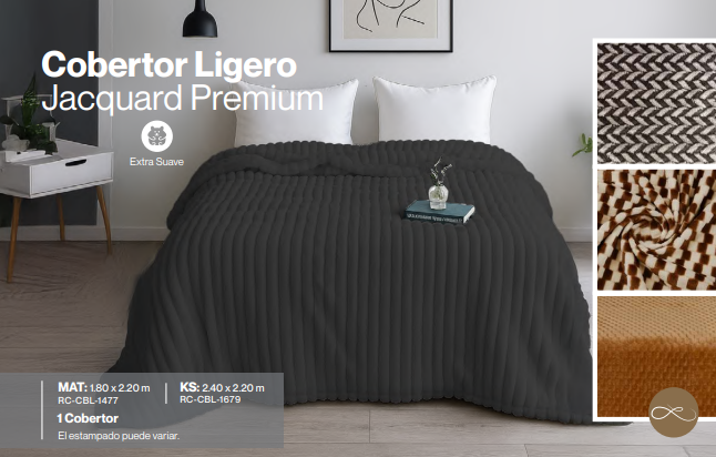 Cobertor Ligero Jacquard Premium