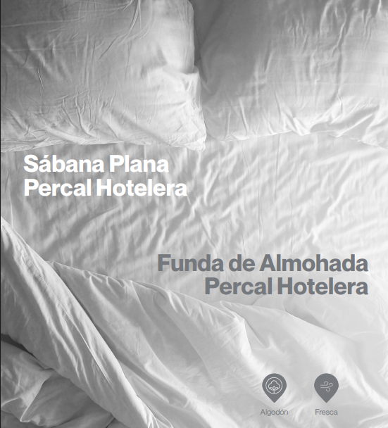 Sábana hotelera blanca 100% algodón