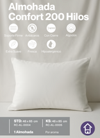 Almohada Comfort 200 hilos de algodón