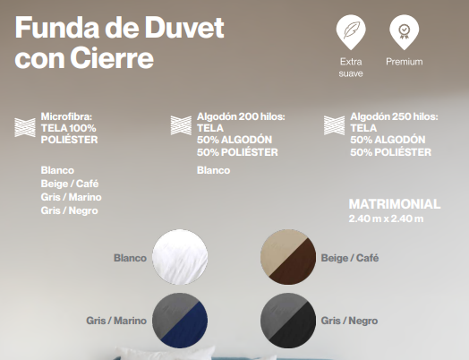 Funda de Duvet con Cierre