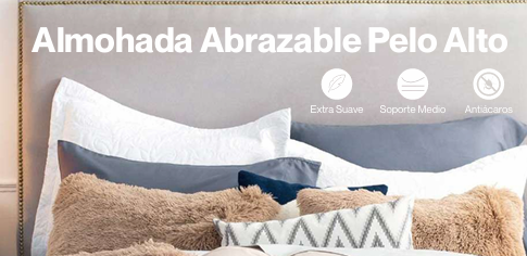 Almohada y cojin pelo alto
