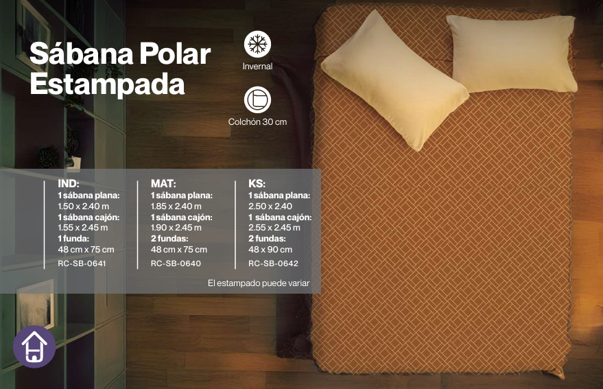 Juego de Sábanas Polar Estampada
