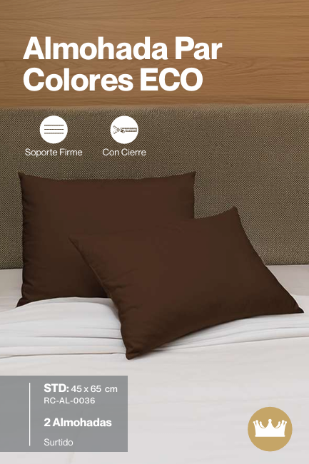 Par de Almohadas Colores ECO