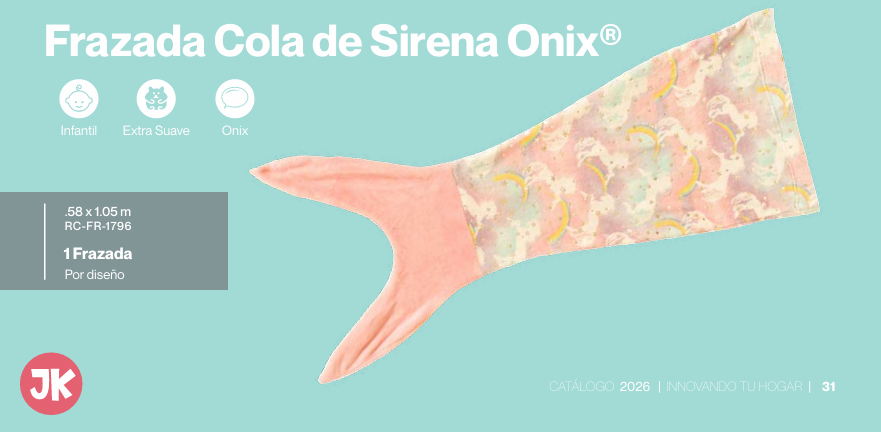Frazada Cola de Sirena Onix