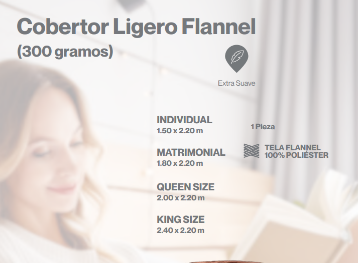 Cobertor de Flanel 300g Poliéster
