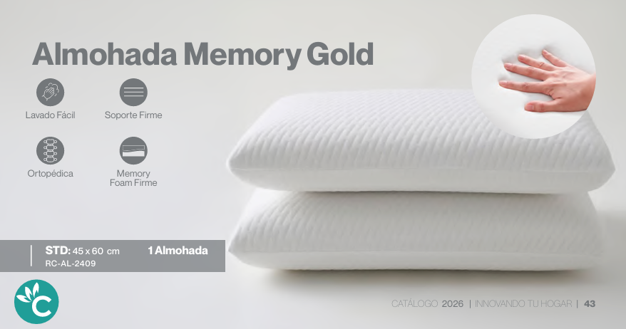 Almohada Memory Gold (Memory Foam)