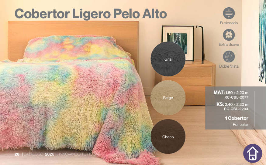 Cobertor Ligero Pelo Alto