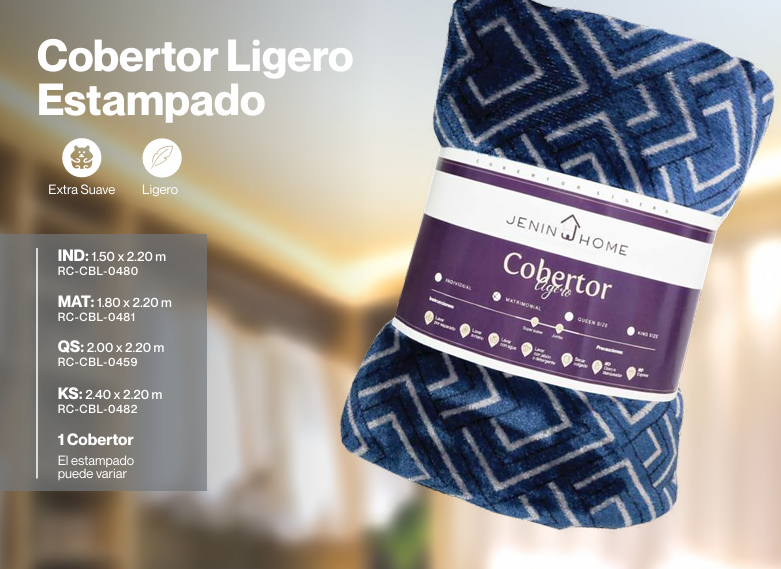 Cobertor Ligero Estampado
