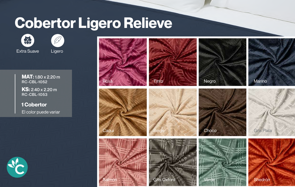 Cobertor Ligero Relieve