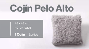Almohada y cojin pelo alto