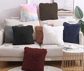 Almohada y cojin pelo alto