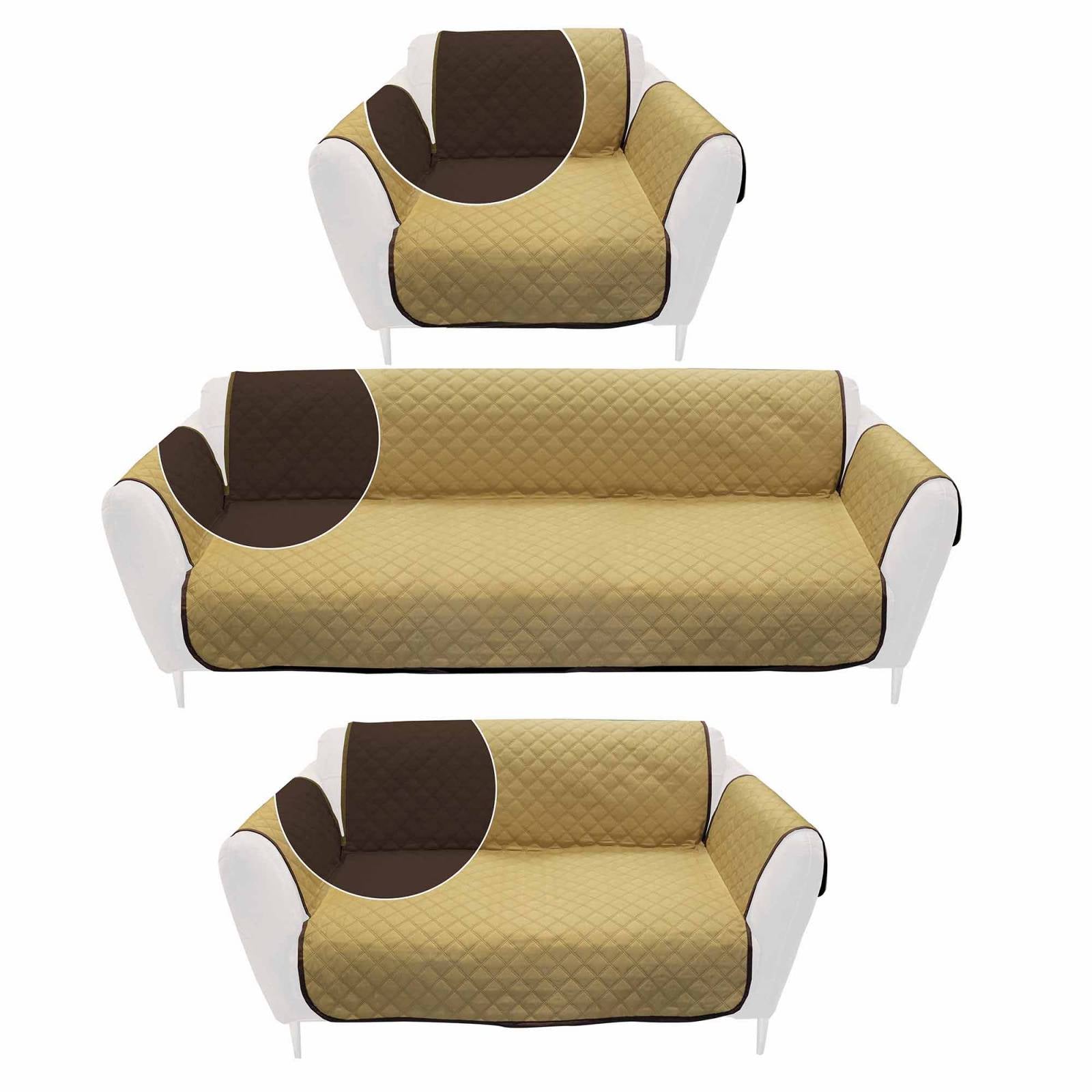 Cubre sofá Ultrasonic 3 piezas Doble Vista Microfibra Poliéster