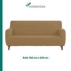 Cubre Sofá Elástico Impermeable 3 piezas Poliéster