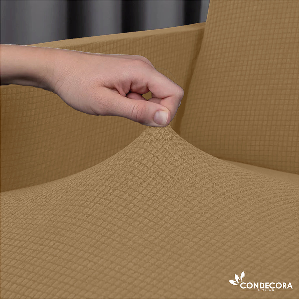Cubre Sofá Elástico Impermeable 3 piezas Poliéster