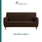 Cubre Sofá Elástico Impermeable 3 piezas Poliéster
