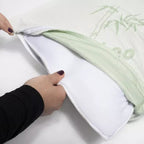 Almohada de Fibras Bamboo Memory Foam Queen Size – Confort y Frescura