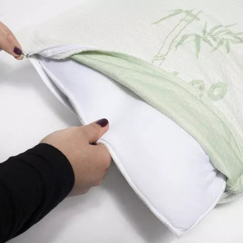 Almohada de Fibras Bamboo Memory Foam Queen Size – Confort y Frescura
