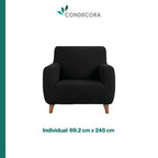 Cubre Sofá Elástico Impermeable 3 piezas Poliéster