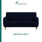 Cubre Sofá Elástico Impermeable 3 piezas Poliéster