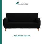 Cubre Sofá Elástico Impermeable 3 piezas Poliéster