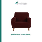 Cubre Sofá Elástico Impermeable 3 piezas Poliéster