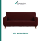 Cubre Sofá Elástico Impermeable 3 piezas Poliéster
