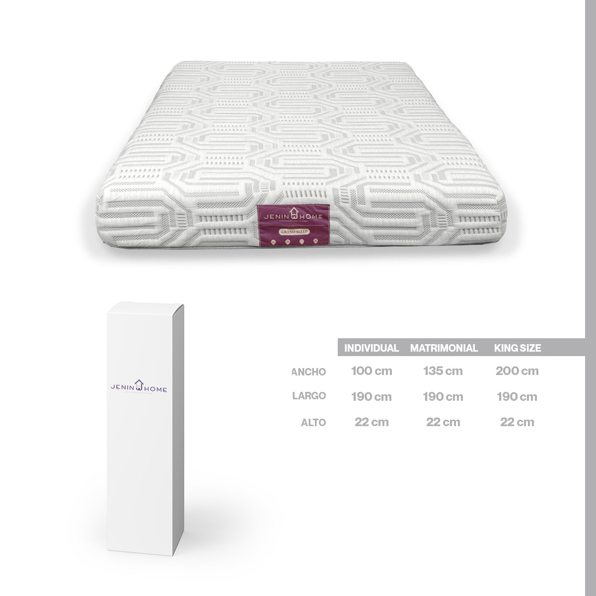 Colchón Grand Sleep Memory Foam  – Confort de Lujo en Caja
